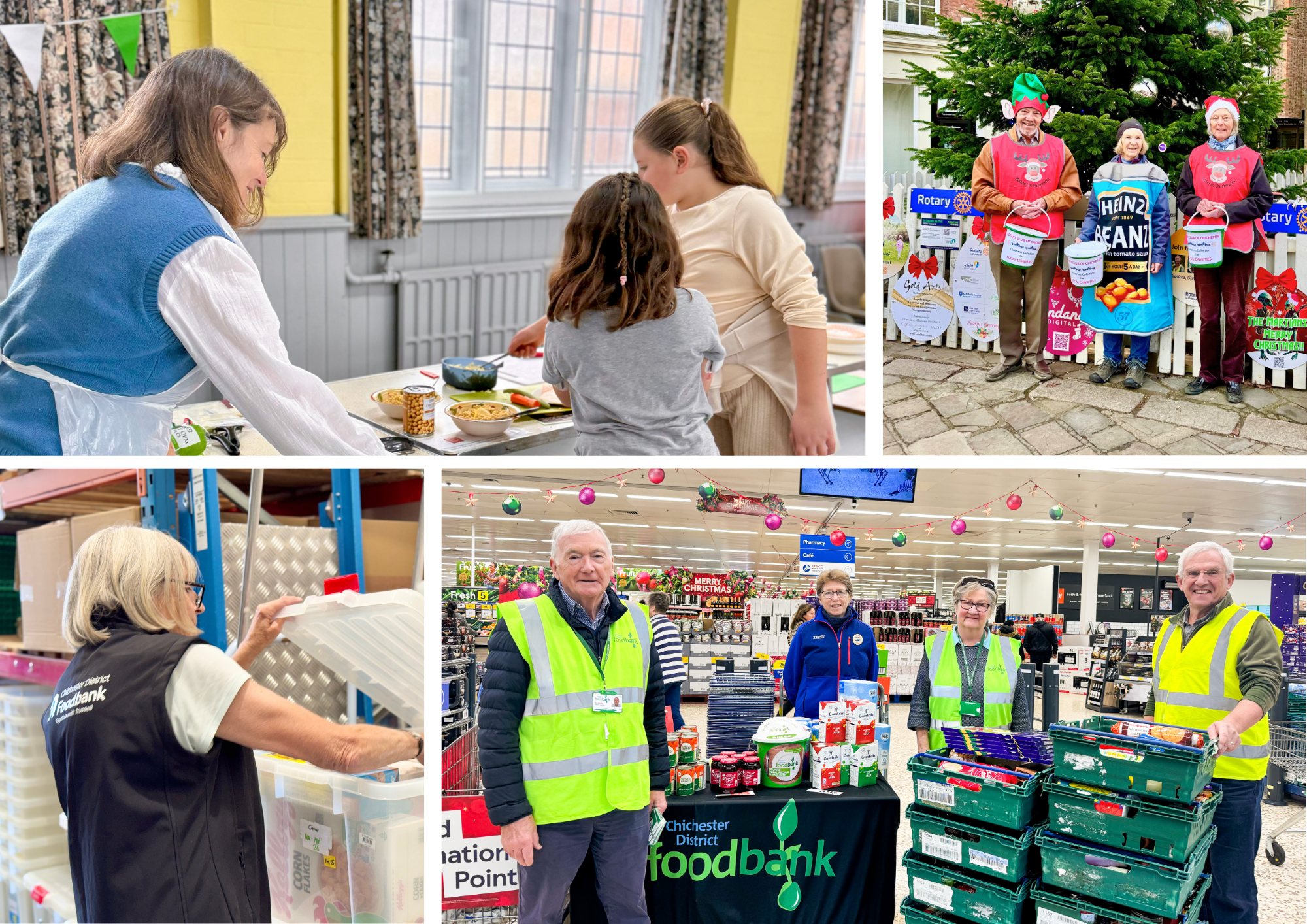 volunteers at chichester district foodbank
